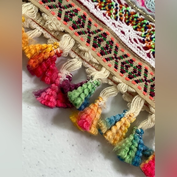 NWT Entro Giddy Up Glamour Hot Pink Fringe Boho Halter Top - Picture 7 of 13